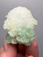 Load image into Gallery viewer, Luminous Mint Apophyllite with Glittering Druzy Sugar Quartz – India

