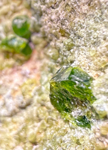 Load image into Gallery viewer, Gemmy Green Garnet on Matrix – Pakistan Collector Specimen
