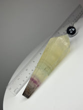 Load image into Gallery viewer, Dendrite Manganese and Iron Included Rainbow Fluorite Wand
