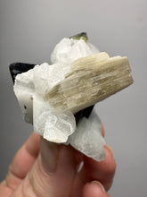 Load image into Gallery viewer, Dark Green Cap Stak Nala Tourmaline with Cleavelandite Matrix – Haramosh Mountains, Pakistan
