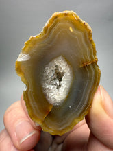 Load image into Gallery viewer, Indonesian Sumatra Agate Pair – Vibrant Banded Chalcedony with Rich Color Zoning and Quartz| Ethical Lapidary &amp; Collector Display Specimens
