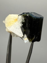 Load image into Gallery viewer, Blue Cap Dark Green Stak Nala Tourmaline and Cleavelandite – Haramosh Mountains, Pakistan | Thumbnail Specimen
