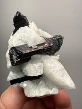 Load image into Gallery viewer, Dark Green Cap Stak Nala Tourmaline with Cleavelandite Matrix – Haramosh Mountains, Pakistan
