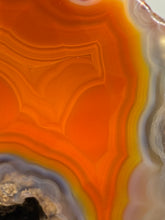 Load image into Gallery viewer, Polished Malawi Agate Half – High-Grade African Banded Agate Display Specimen
