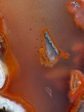 Load image into Gallery viewer, “Fiery Frozen Lake of the Atlas” – Scenic Plume Carnelian Agate from Morocco” • Polished
