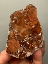 Load image into Gallery viewer, Rare Red Apophyllite + Druzy Red Stilbite Flowers — Deccan Traps, India
