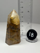 Load image into Gallery viewer, Dendrite Manganese Included Iron Oxide Quartz (Golden Healer) Obelisk Tower • RARE
