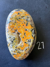 Load image into Gallery viewer, Bumblebee Jasper Agate Palm Stone from West Java, Indonesia • AAA High Grade
