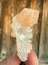 Load image into Gallery viewer, Clear Gem Apophyllite Encrusted Stalactite + Pink Stilbite Cluster • Maharashtra, India
