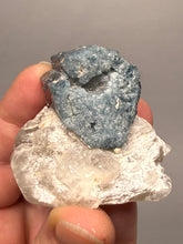 Load image into Gallery viewer, Blue Cap Tourmaline on Quartz Specimen – Pakistan
