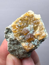 Load image into Gallery viewer, Hessonite Garnet Cluster on Matrix – Natural Collector Specimen from Pakistan | High-Grade Orange-Red Garnet Crystals
