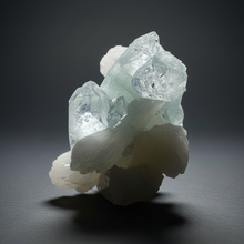 Load image into Gallery viewer, High-Grade Light Mint Green Apophyllite + White Stilbite | Deccan Traps, Maharashtra, India
