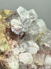 Load image into Gallery viewer, Lustrous Apophyllite over Red Heulandite (Zeolite Pocket) — Deccan Traps, Maharashtra, India
