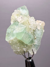 Load image into Gallery viewer, Luminous Mint Apophyllite with Glittering Druzy Sugar Quartz – India
