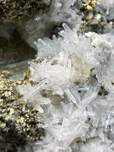 Load image into Gallery viewer, 3.1” New Find: Huanzala Mine Peru Sphalerite + Chalcopyrite + Apatite + Calcite + Quartz | Collector Display Specimen
