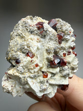 Load image into Gallery viewer, High-Grade Naturally Faceted Red Spessartine Garnet on Matrix — Skardu, Pakistan
