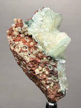 Load image into Gallery viewer, Luminous Mint Apophyllite with Glittering Druzy Sugar Quartz – India
