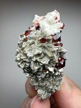 Load image into Gallery viewer, High-Grade Naturally Faceted Red Spessartine Garnet on Matrix — Skardu, Pakistan
