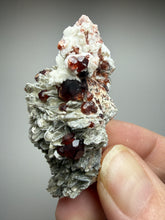 Load image into Gallery viewer, High-Grade Naturally Faceted Red Spessartine Garnet on Matrix — Skardu, Pakistan
