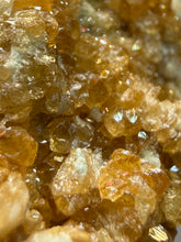 Load image into Gallery viewer, Hessonite Garnet Cluster on Matrix – Natural Collector Specimen from Pakistan | High-Grade Orange-Red Garnet Crystals
