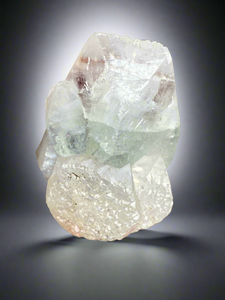 Mint Green Apophyllite w Red Phantom • Maharashtra, India