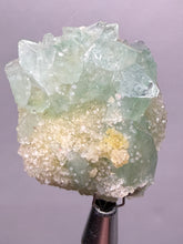 Load image into Gallery viewer, Luminous Mint Apophyllite with Glittering Druzy Sugar Quartz – India
