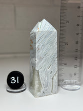 Load image into Gallery viewer, White Pseudomorph Agate after Anhydrite Obelisk Tower from Mexico
