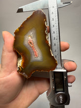 Load image into Gallery viewer, High-Grade Indonesian Sumatra Agate Pair – Vibrant Banded Chalcedony with Rich Color Zoning | Ethical Lapidary &amp; Collector Display Specimens
