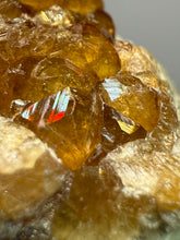 Load image into Gallery viewer, Hessonite Garnet Cluster on Matrix – Natural Collector Specimen from Pakistan | High-Grade Orange-Red Garnet Crystals
