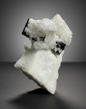 Load image into Gallery viewer, Dark Green Cap Stak Nala Tourmaline on Cleavelandite Matrix – Haramosh Mountains, Pakistan
