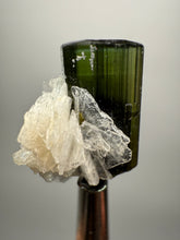 Load image into Gallery viewer, Dark Green Stak Nala Tourmaline and Cleavelandite – Haramosh Mountains, Pakistan | Thumbnail Specimen
