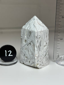 White Pseudomorph Agate after Anhydrite Obelisk Tower from Mexico