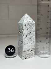 Load image into Gallery viewer, White Pseudomorph Agate after Anhydrite Obelisk Tower from Mexico
