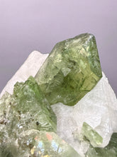 Load image into Gallery viewer, Electric Green Diopside on Quartz – Collector Mineral Specimen (Gilgit-Baltistan) Pakistan
