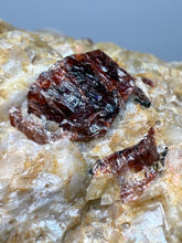 Load image into Gallery viewer, Naturally Faceted Zircon Crystal on Pegmatite–Quartz  and Biotite Matrix • Pakistan Mineral Specimen
