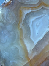 Load image into Gallery viewer, Polished Malawi Agate Half – High-Grade African Banded Agate Display Specimen
