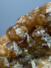 Load image into Gallery viewer, Hessonite Garnet Cluster on Matrix – Natural Collector Specimen from Pakistan | High-Grade Orange-Red Garnet Crystals
