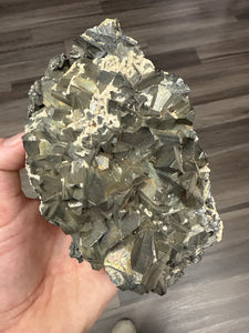 Pyrite with galena and quartz