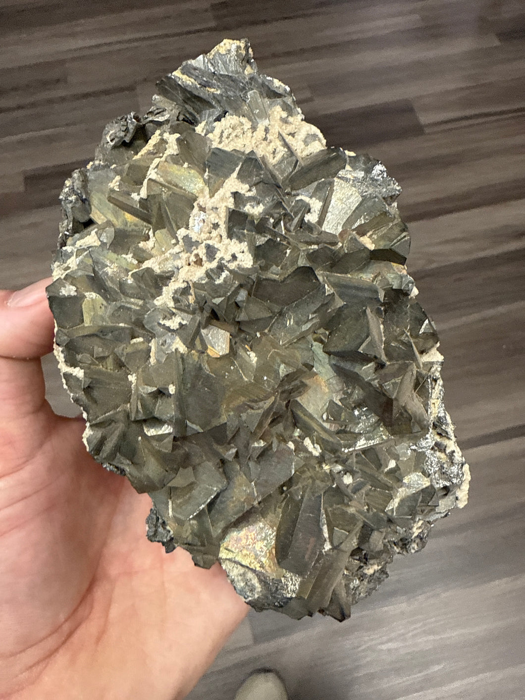 Pyrite with galena and quartz