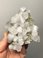 Load image into Gallery viewer, 4.5” New Find: Huanzala Mine Peru Sphalerite + Chalcopyrite + Apatite + Calcite + Quartz | Collector Display Specimen

