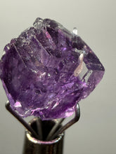Load image into Gallery viewer, Rhodochrosite + Quartz on Purple Isometric Fluorite (Thumbnail Specimen) | Wutong Mine, China
