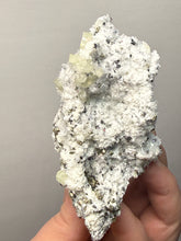 Load image into Gallery viewer, 2” New Find: Huanzala Mine Peru Sphalerite + Chalcopyrite + Apatite + Calcite + Quartz | Collector Display Specimen
