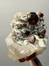 Load image into Gallery viewer, High-Grade Naturally Faceted Red Spessartine Garnet on Matrix — Skardu, Pakistan
