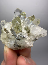 Load image into Gallery viewer, Chlorite-Included Faden Quartz Cluster (Green Phantom Quartz) | Pakistan Mineral Specimen
