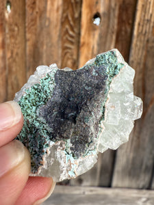 Light Mint Green Radial (Disco Ball) Apophyllite and Clear Heulandite • Maharashtra, India