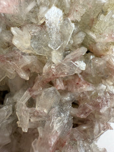 Pink and Pearl Heulandite + White Botryoidal Chalcopyrite • Maharashtra, India