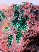 Load image into Gallery viewer, Brochantite Collector Mineral Specimen – Vivid Green Copper Crystals from Morocco
