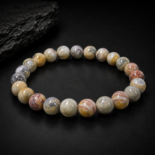 Load image into Gallery viewer, BRACELET Crazy Lace Jasper - MED 8mm
