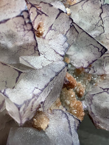 QR Code Fluorite with Druzy Chalcedony from Guizhou Province, China