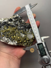 Load image into Gallery viewer, 5.1” New Find: Huanzala Mine Peru Sphalerite + Chalcopyrite + Apatite + Calcite + Quartz | Collector Display Specimen
